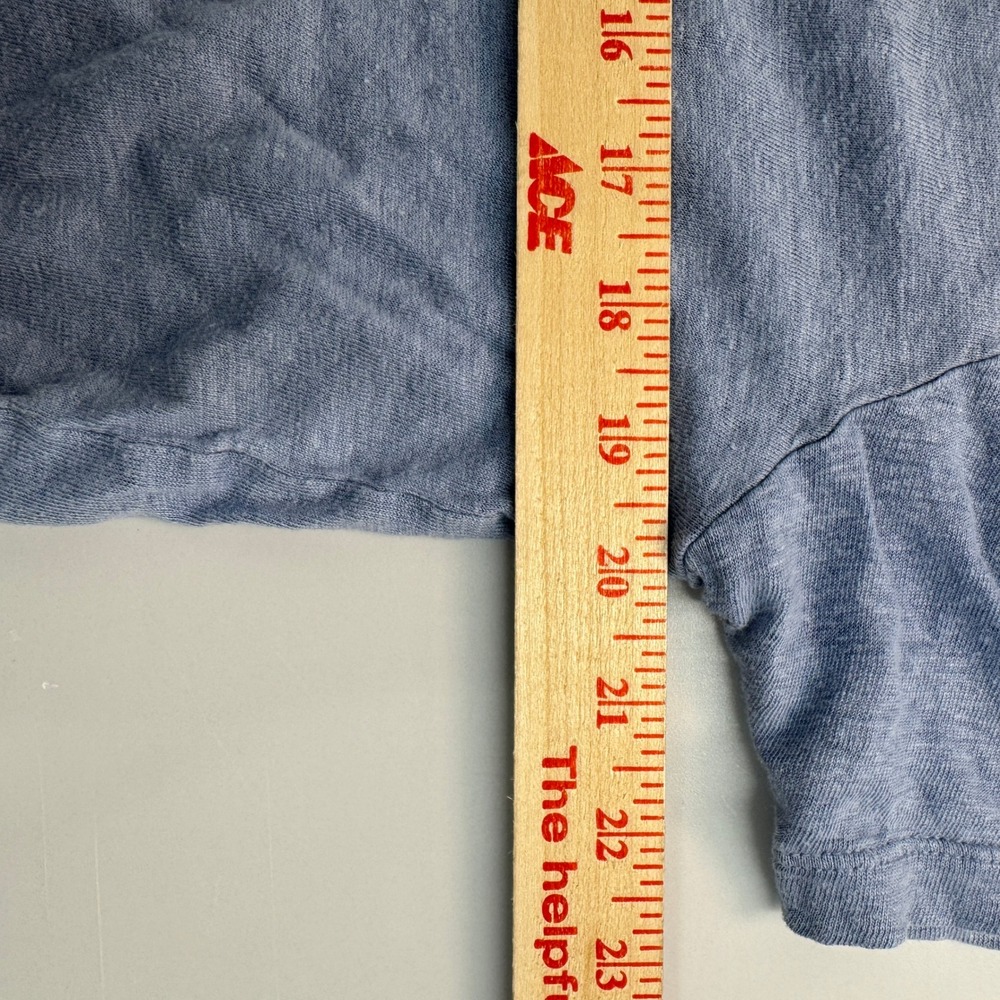 Isabel Marant Etoile Zewel Blue Linen Logo Graphic T-Shirt Metallic Silver Med - Picture 8 of 10